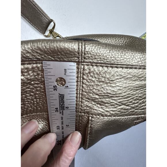 Fossil / Morgan / Traveler / Gold, Metallic / Leather / Crossbody / Bag - Picture 9 of 13